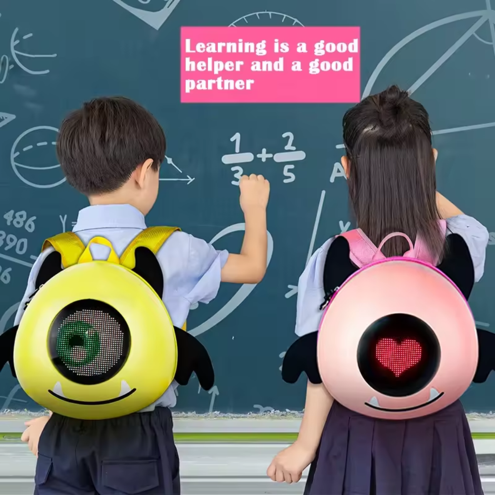 🎒✨Maleta Para Niños Con Pantalla Led Monsters In + Power Bank🌈