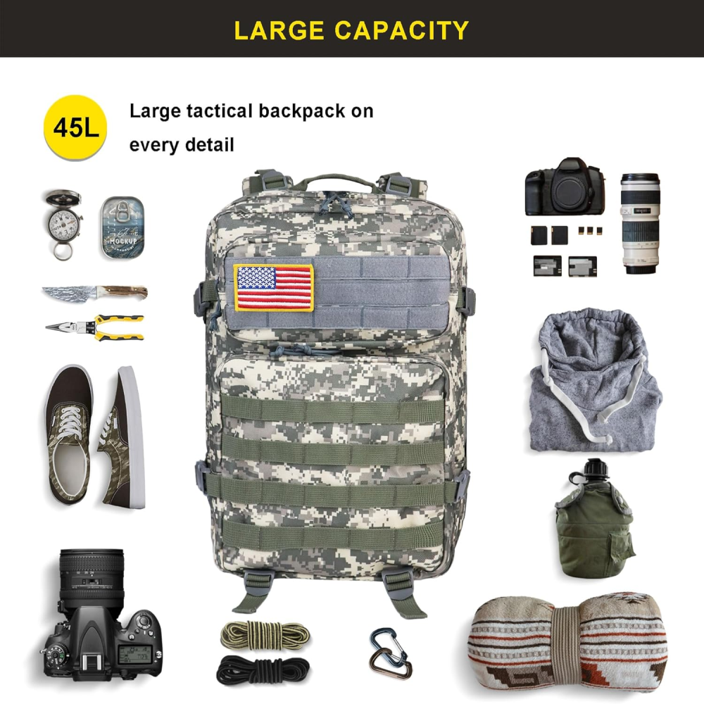Maleta Táctica Militar Impermeable Tela Oxford 300d 42lts