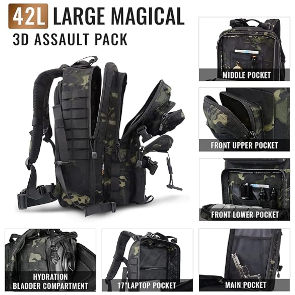 Maleta Táctica Militar Impermeable Tela Oxford 300d 42lts