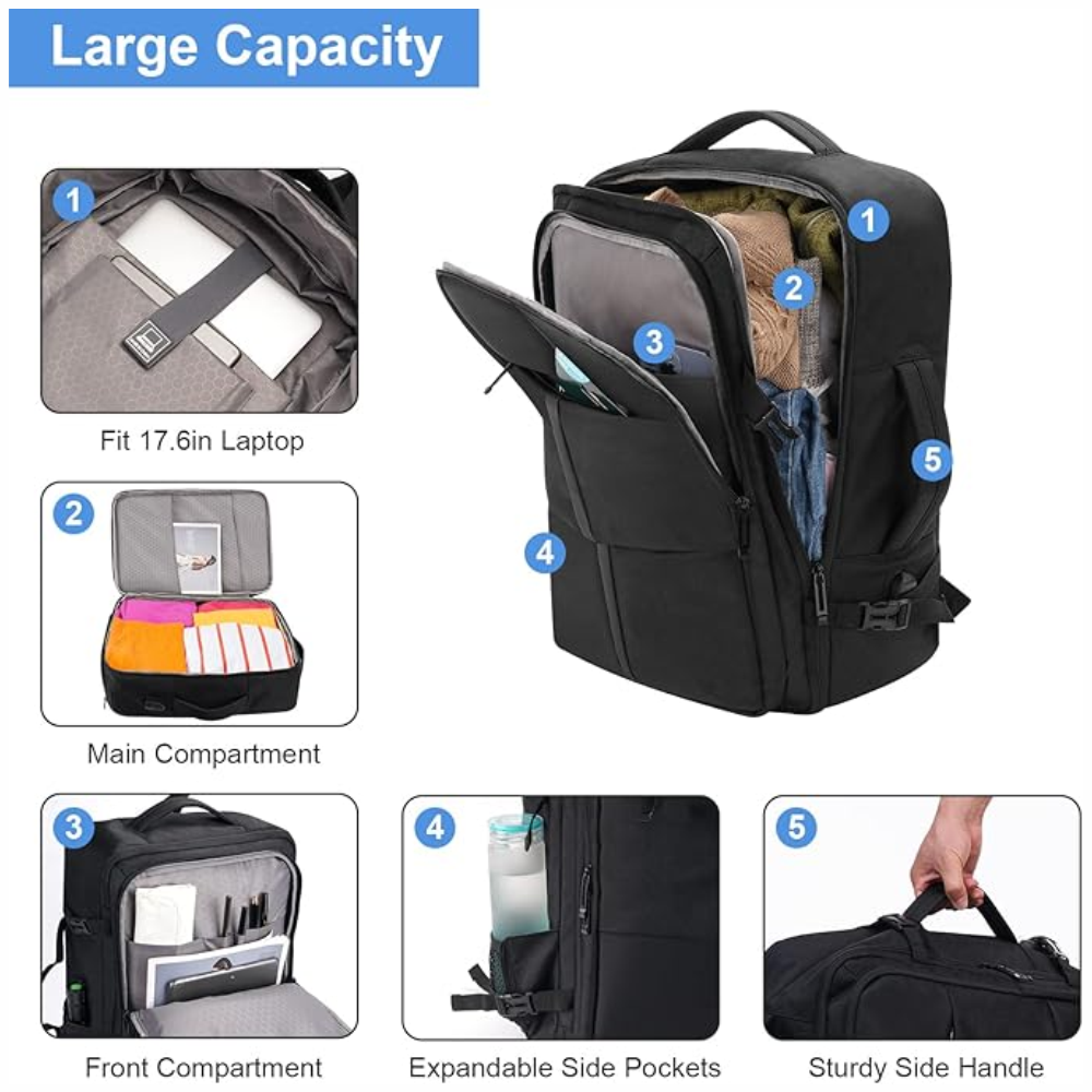 🎒✨ Maleta De Mano Viaje De Cabina Amazon Premium Expandible Poliester 100% Impermeable😎🧳
