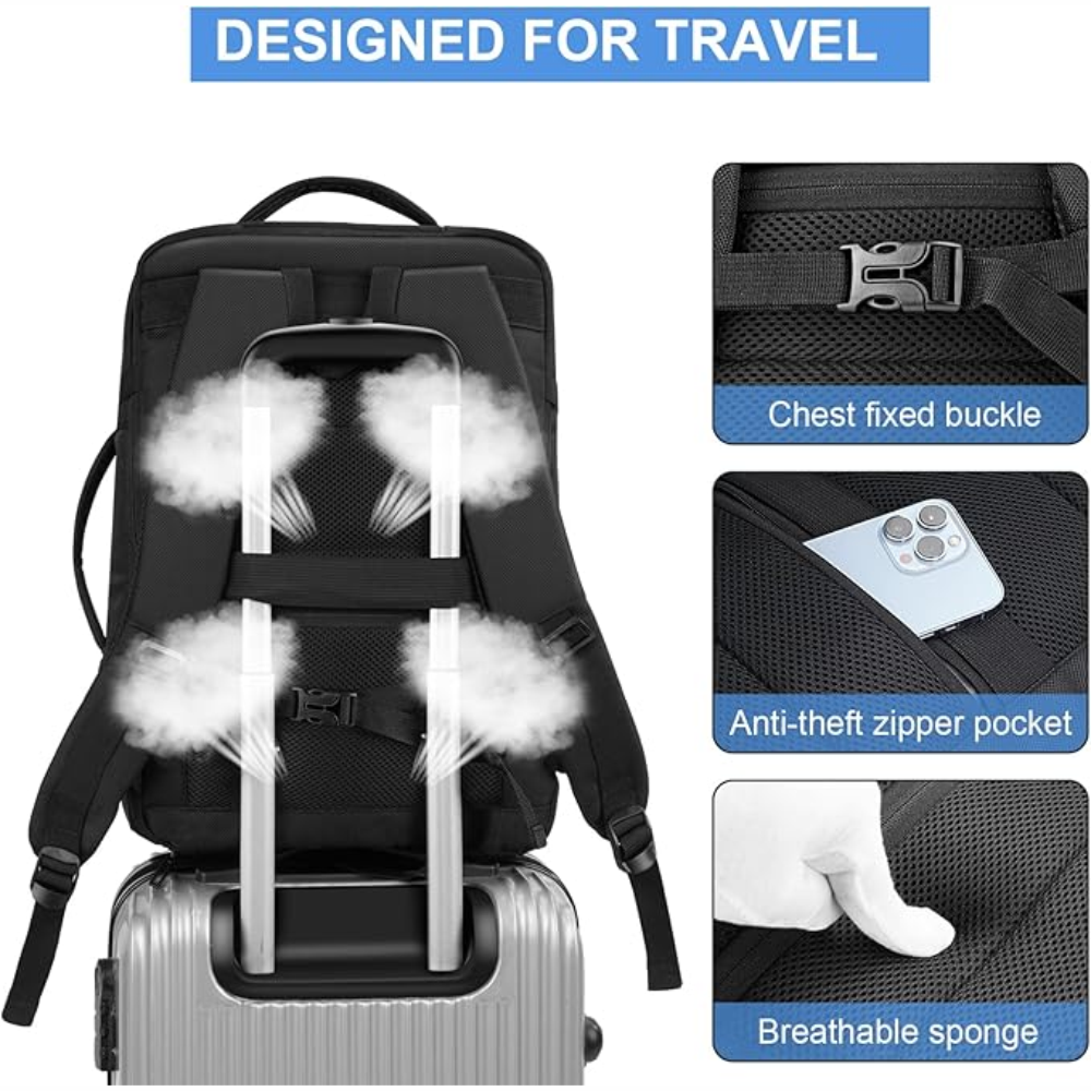 🎒✨ Maleta De Mano Viaje De Cabina Amazon Premium Expandible Poliester 100% Impermeable😎🧳