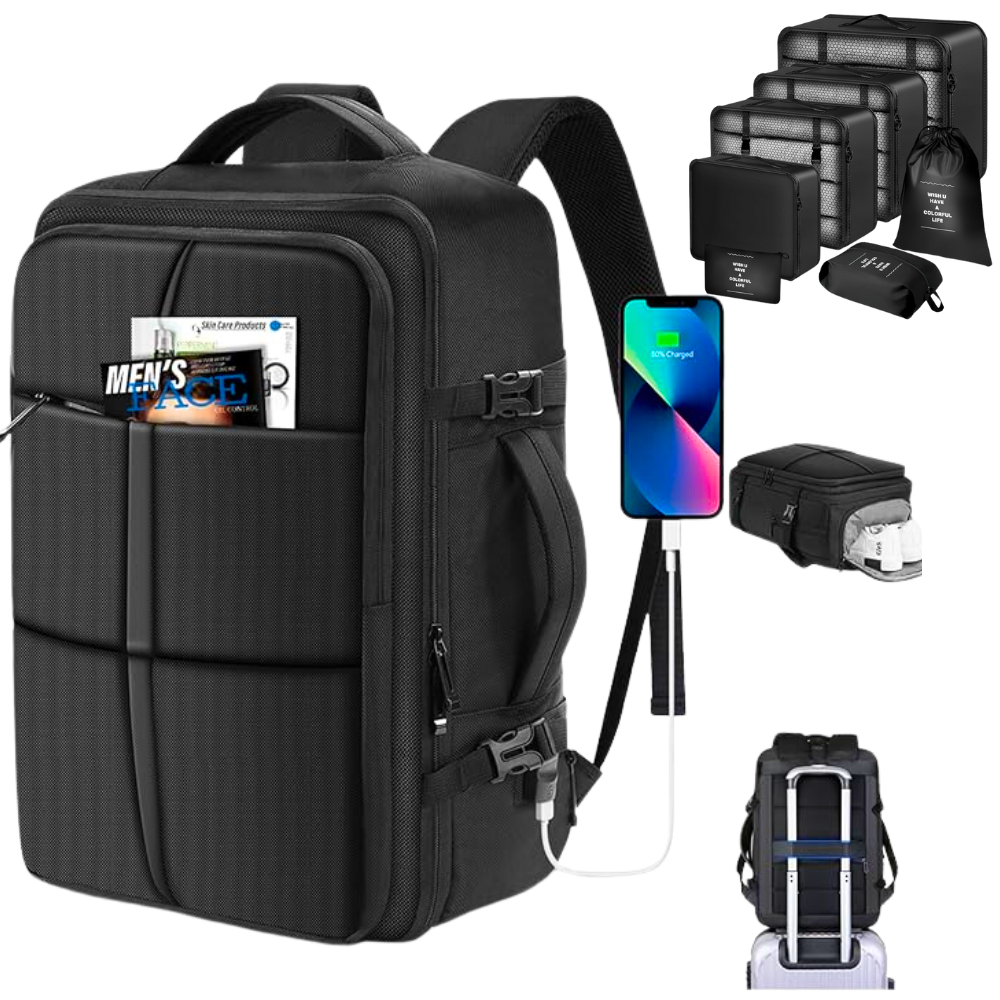 🎒✨ Maleta De Mano Viaje De Cabina Amazon Premium Expandible Poliester 100% Impermeable😎🧳