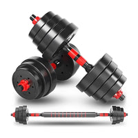 Kit De Mancuernas De 20kg Termo Forrada Con Barra