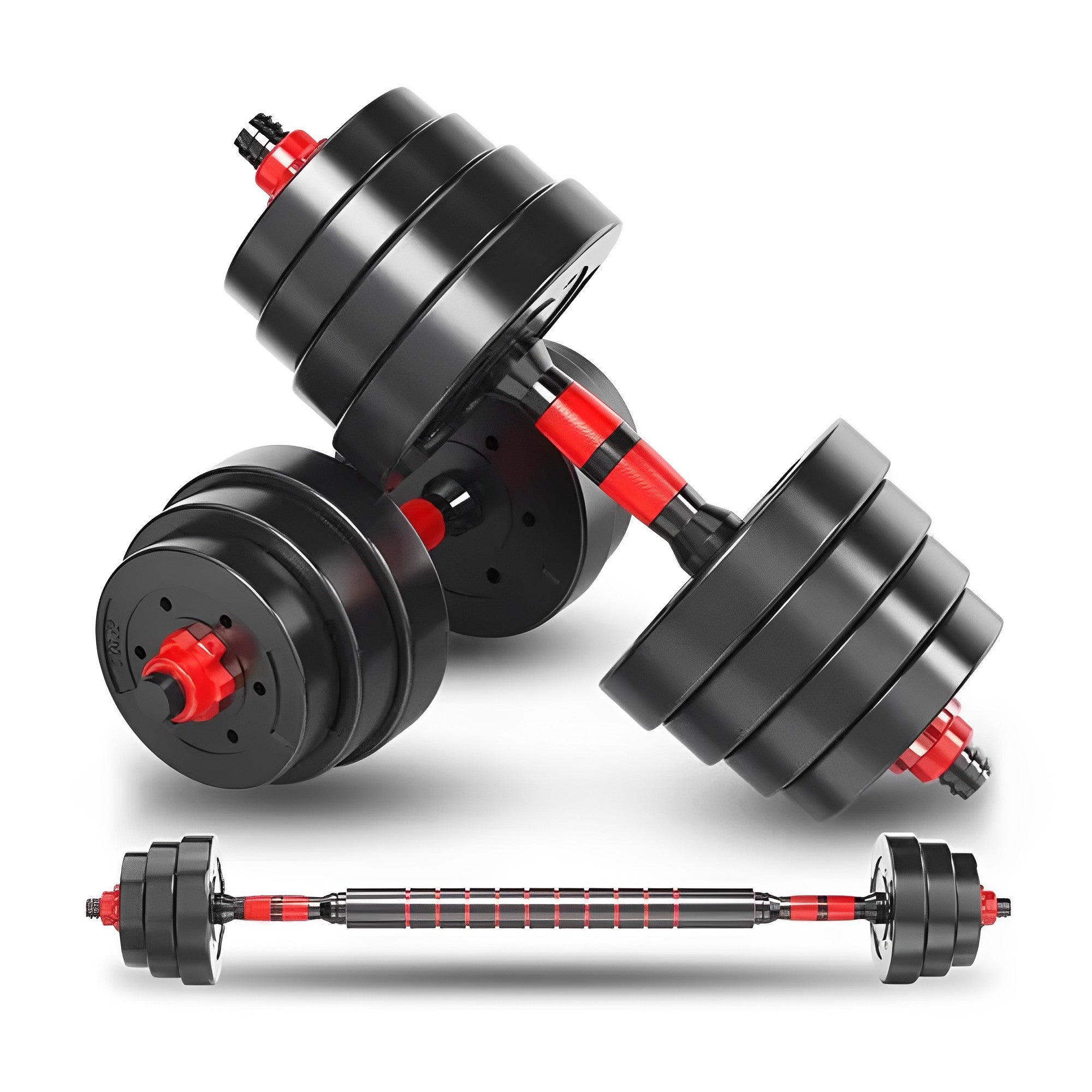 Kit De Mancuernas De 20kg Termo Forrada Con Barra