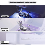 🧵Máquina De Coser Portátil Con Pedal Eléctrica 12 Puntos🧵