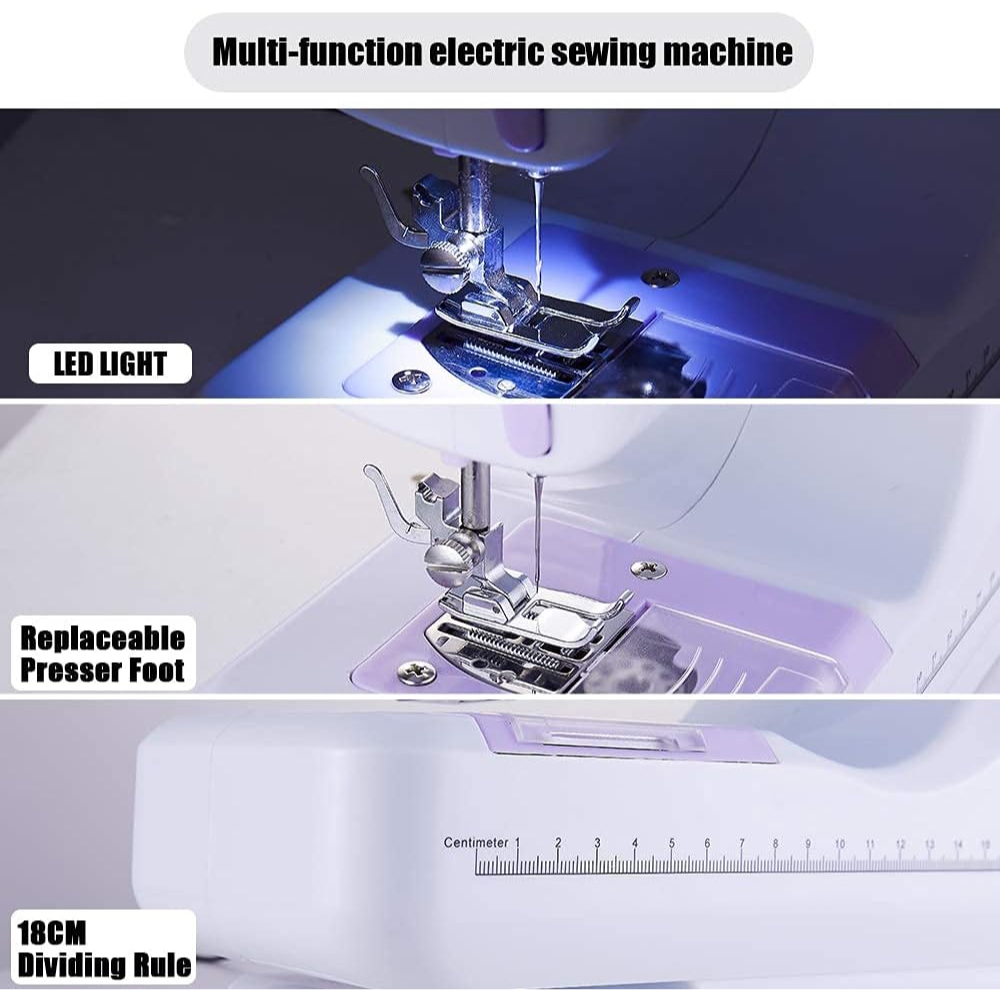 🧵Máquina De Coser Portátil Con Pedal Eléctrica 12 Puntos🧵