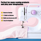 🧵Máquina De Coser Portátil Con Pedal Eléctrica 12 Puntos🧵