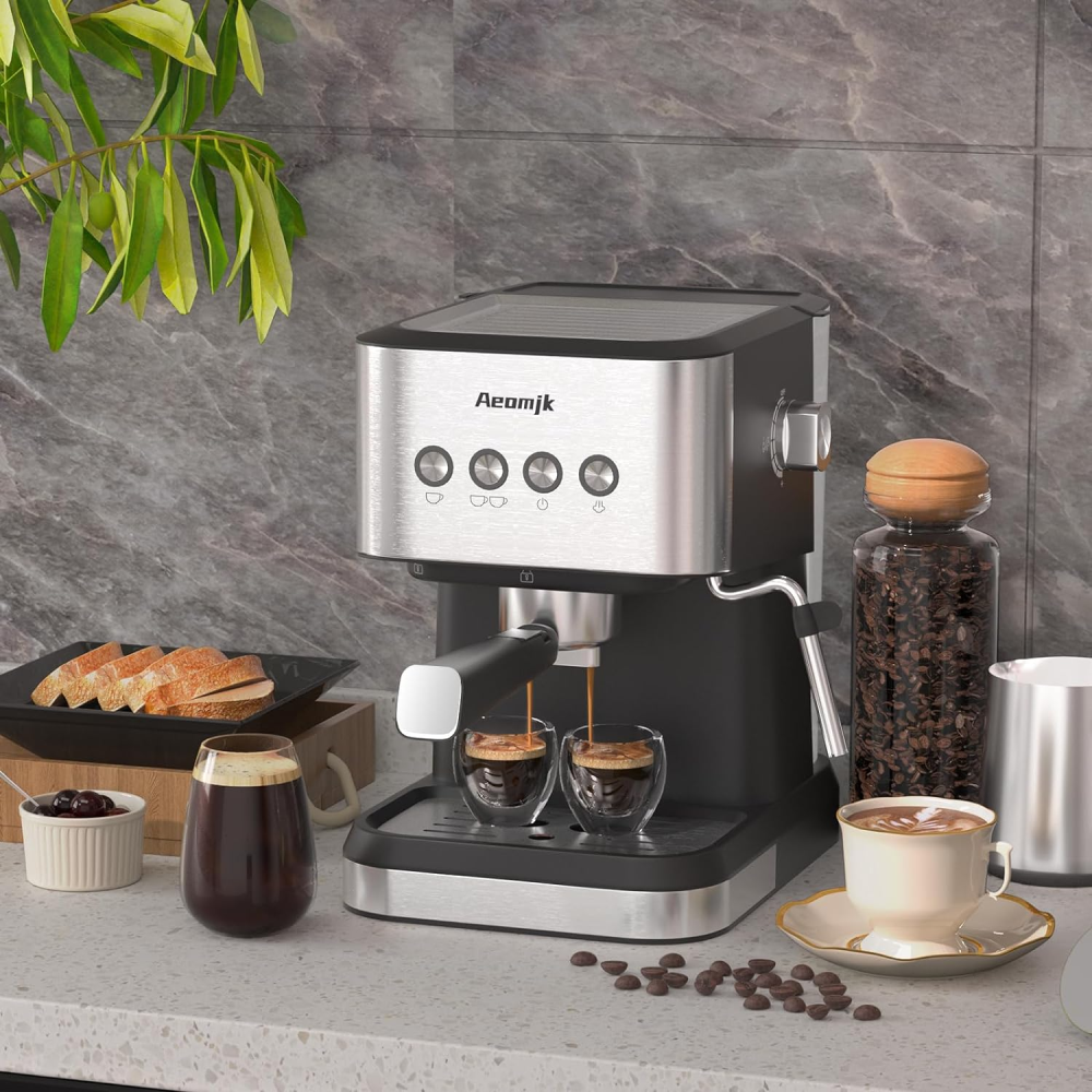 Maquina Para Cafe Expreso Capuchino Latte 1350w 20bar Aeomjk