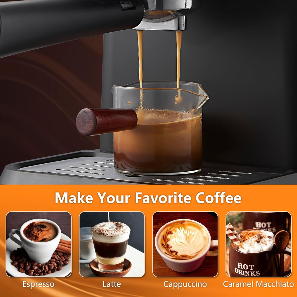 Maquina Para Cafe Expreso Capuchino Latte 1350w 20bar Aeomjk