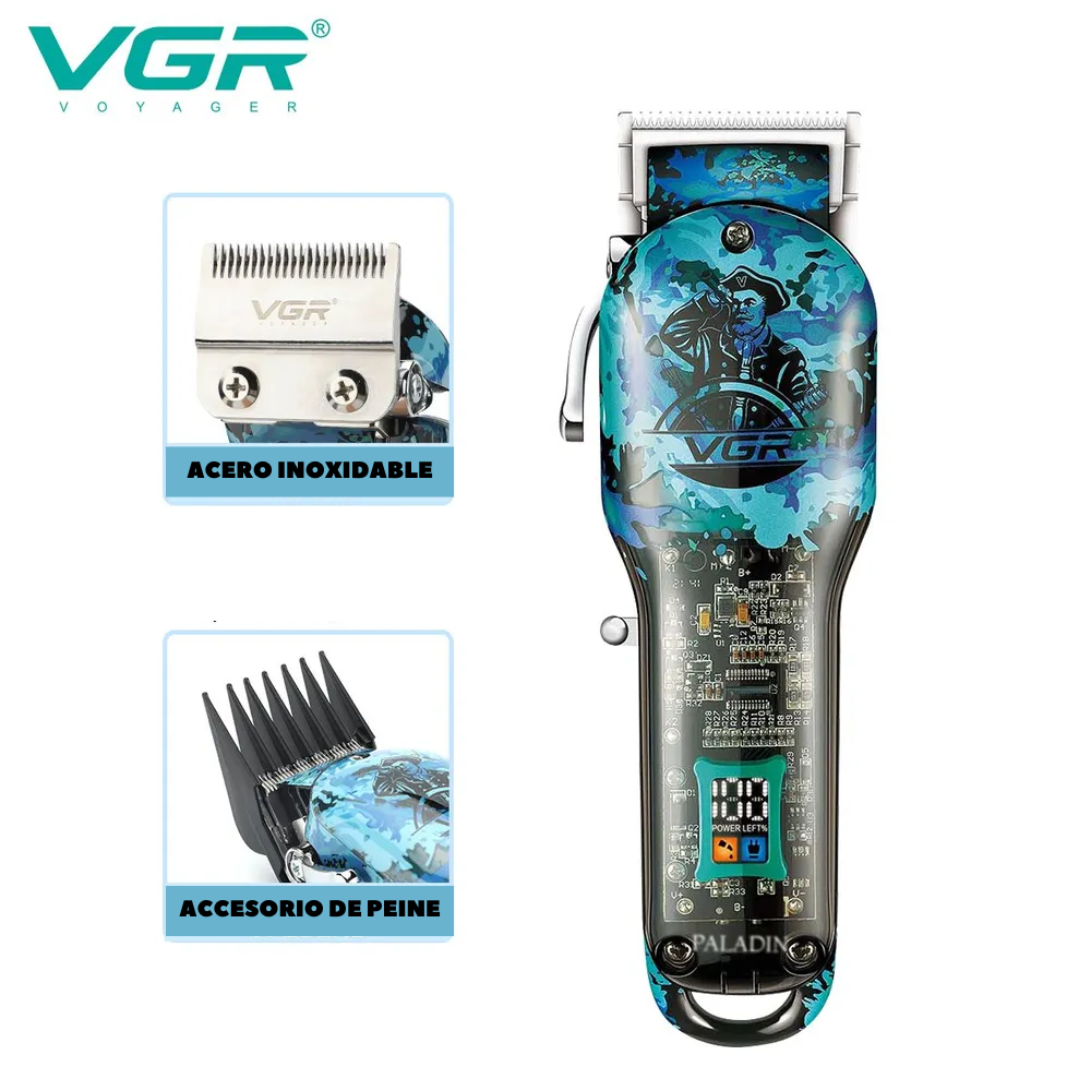 Combo 3 En 1 Vgr Peluquera Patillera Shaver V-645 Recargable