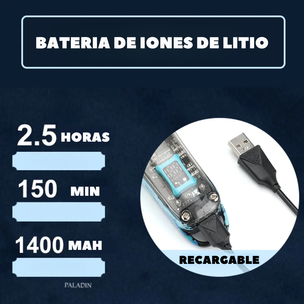 Combo 3 En 1 Vgr Peluquera Patillera Shaver V-645 Recargable