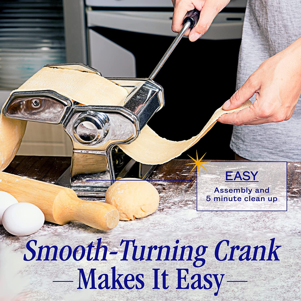 Maquina Hacer Pasta Manual Rollera Spaguetti Ajusta Espesor