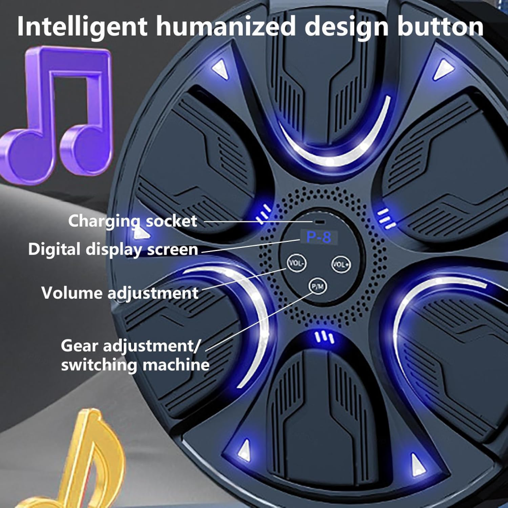 Maquina De Boxeo De Pared Bluetooth Con Pantalla Led 6 Pad