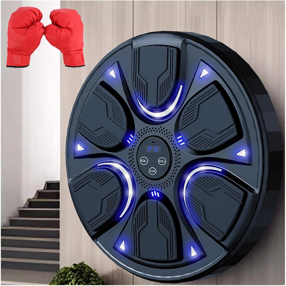 Maquina De Boxeo De Pared Bluetooth Con Pantalla Led 6 Pad
