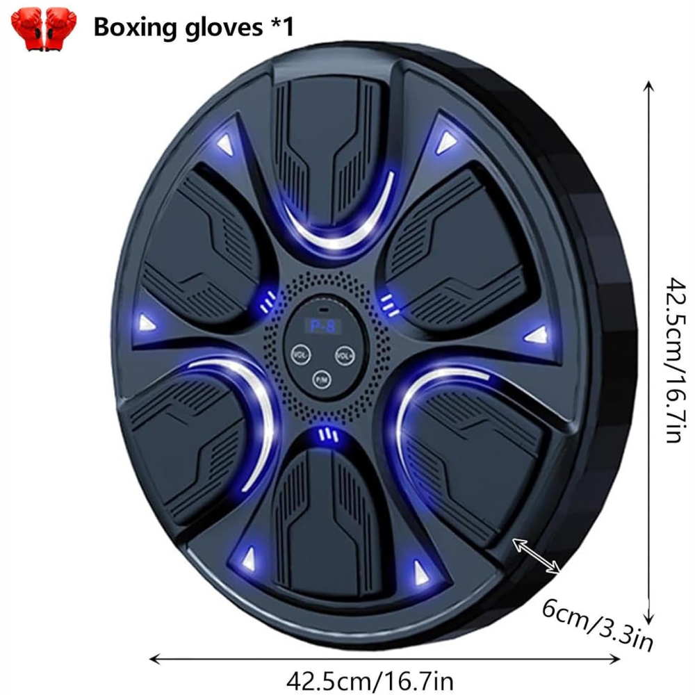 Maquina De Boxeo De Pared Bluetooth Con Pantalla Led 6 Pad