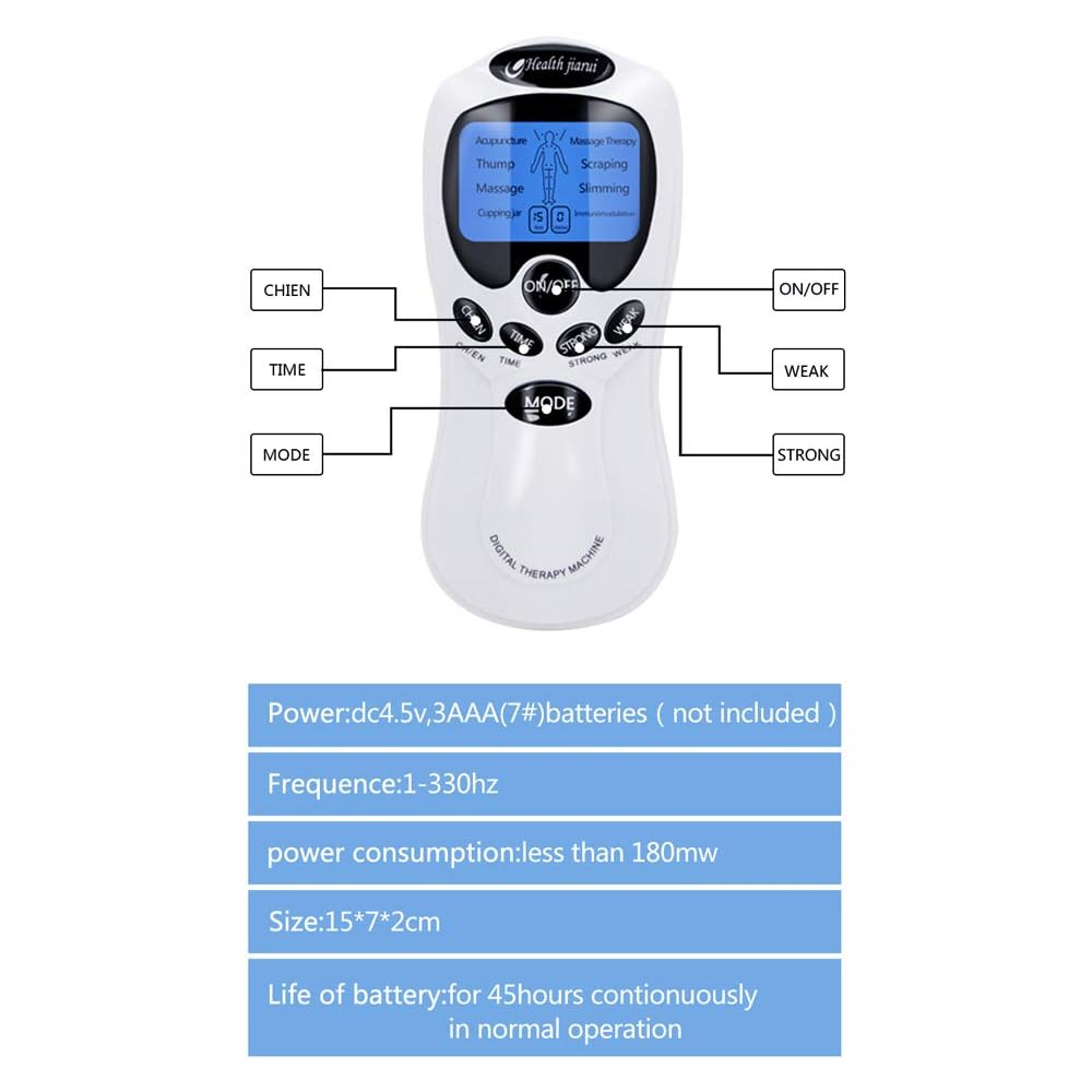 Masajeador Corporal Con Electrodos Acupuntura 8 En 1