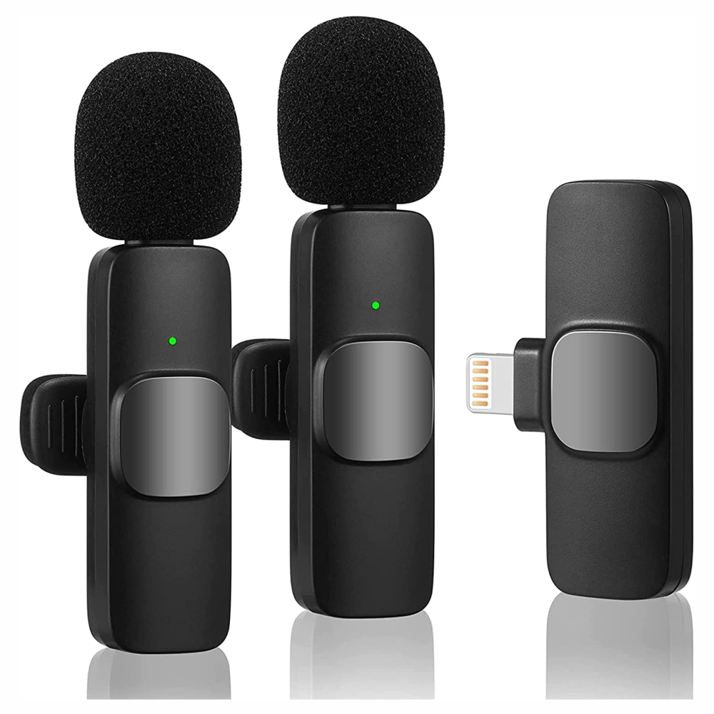 Micrófono Inalámbrico 2 En 1 De Solapa Para iPhone O iPad