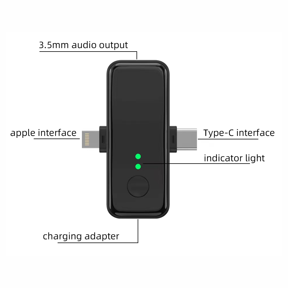 Micrófono De Solapa Inalámbrico Doble Para iPhone Y Android