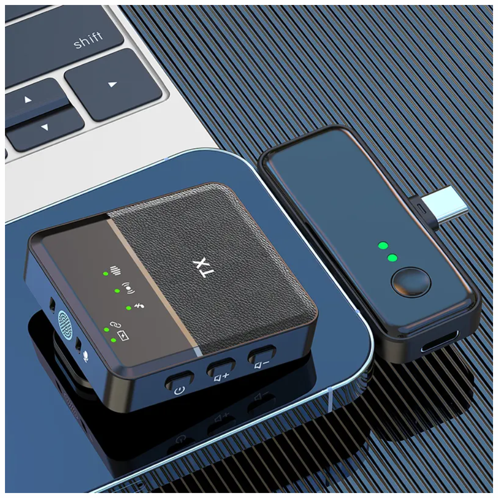 Micrófono De Solapa Inalámbrico Doble Para iPhone Y Android