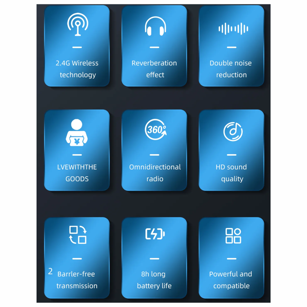 Micrófono De Solapa Inalámbrico Doble Para iPhone Y Android