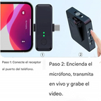 Micrófono Solapa Inalámbrico 3 En 1 F11 Android iPhone PC