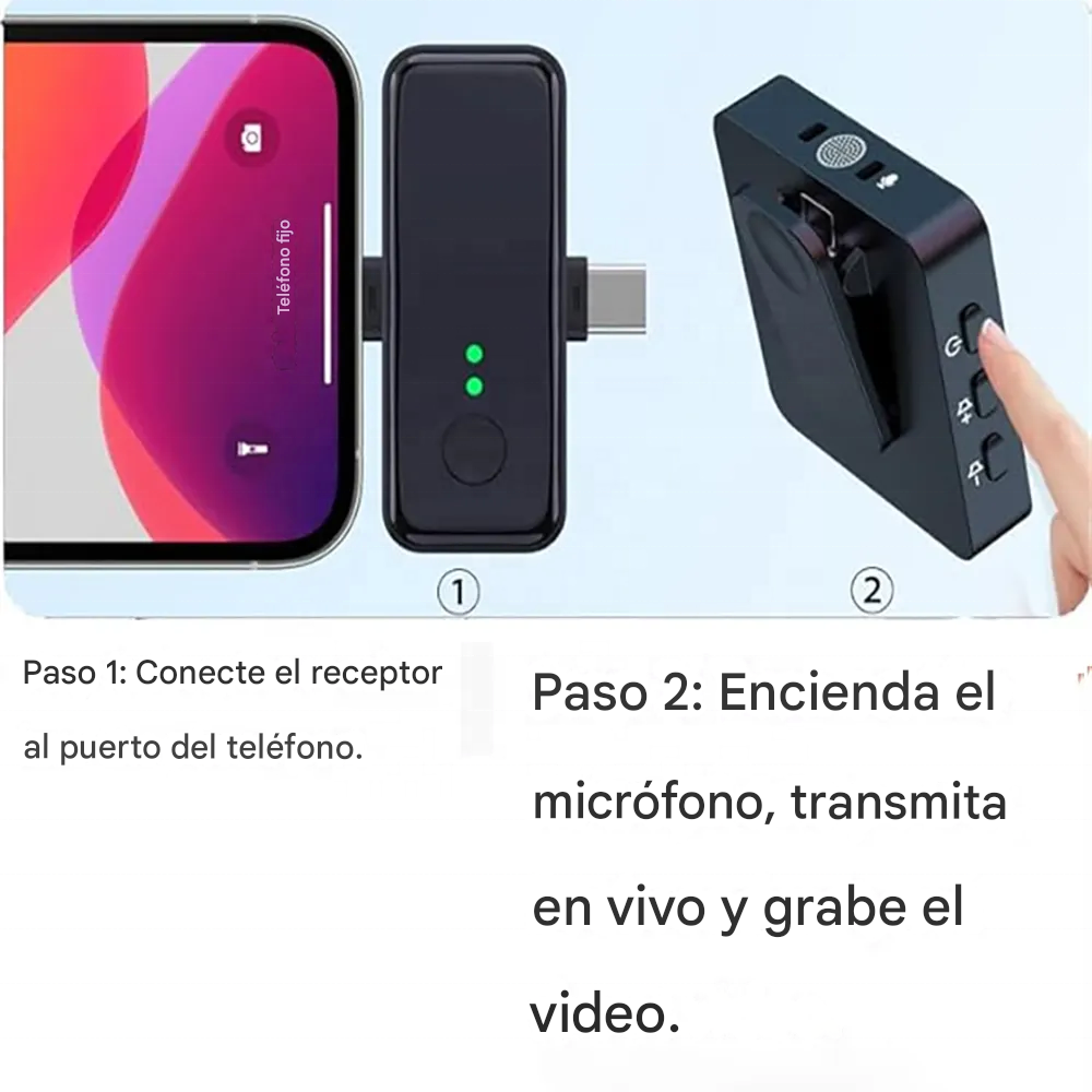 Micrófono Solapa Inalámbrico 3 En 1 F11 Android iPhone PC