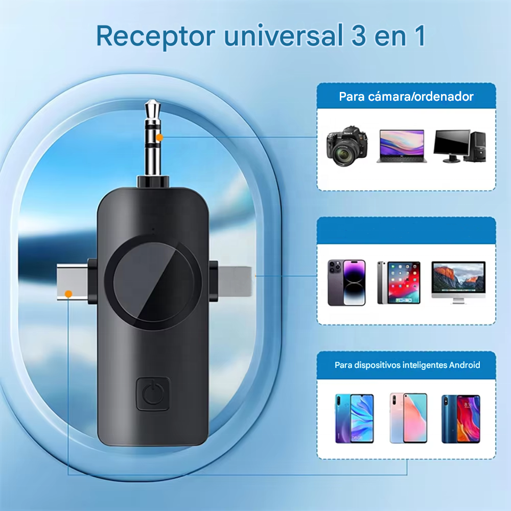 Micrófono Solapa Inalámbrico 3 En 1 F11 Android iPhone PC
