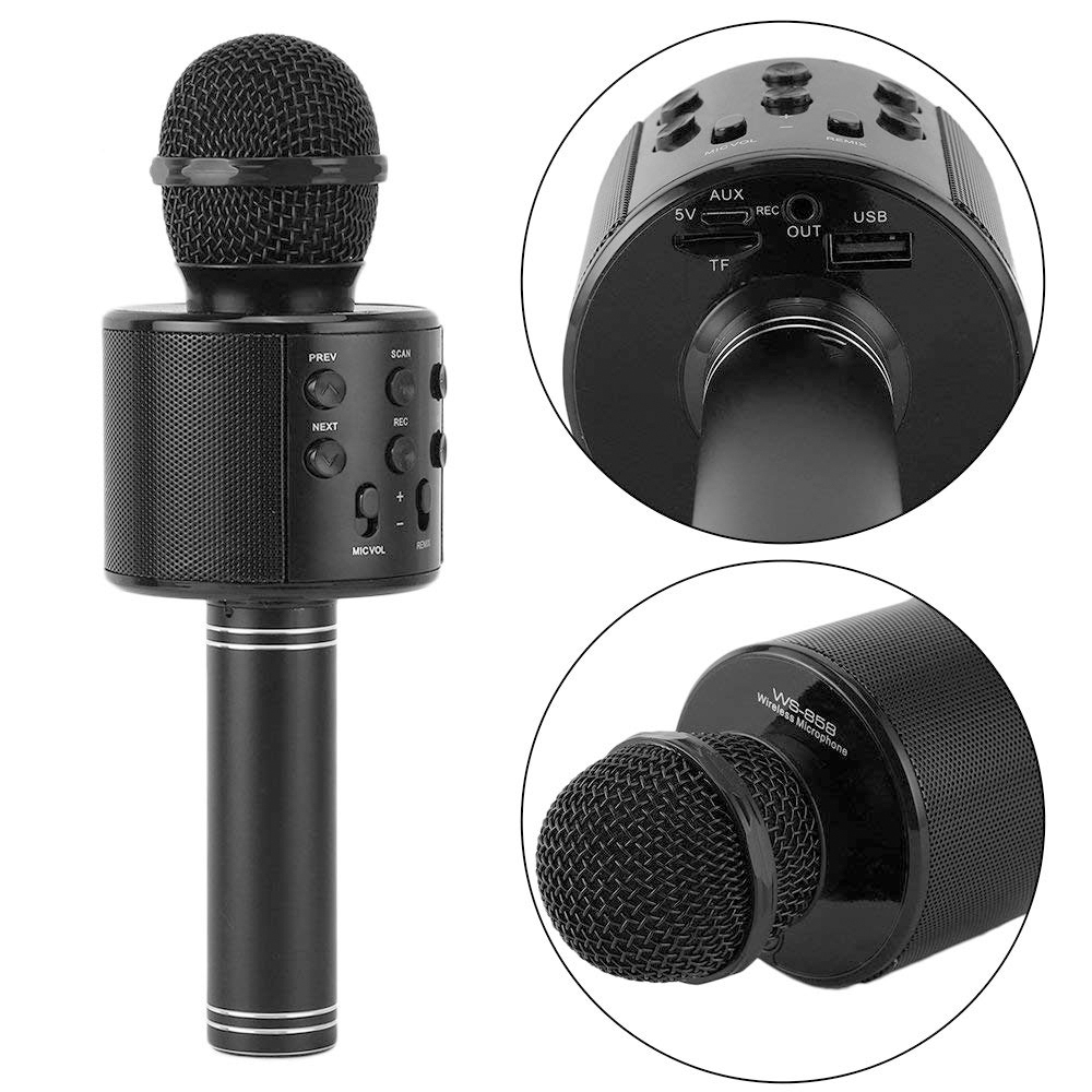 Microfono Karaoke Bluetooth Efectos De Voz Ws858