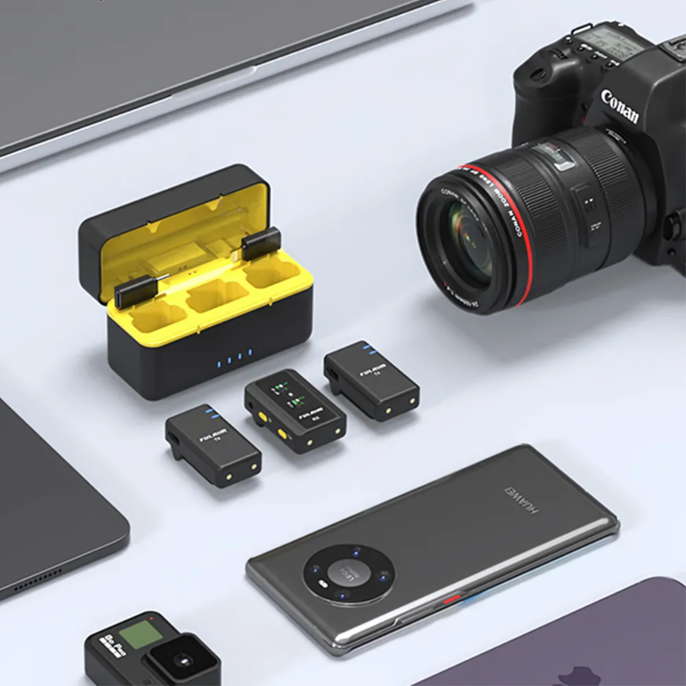 Micrófono Solapa Inalámbrico 3 En1 Para iPhone Android Sx12