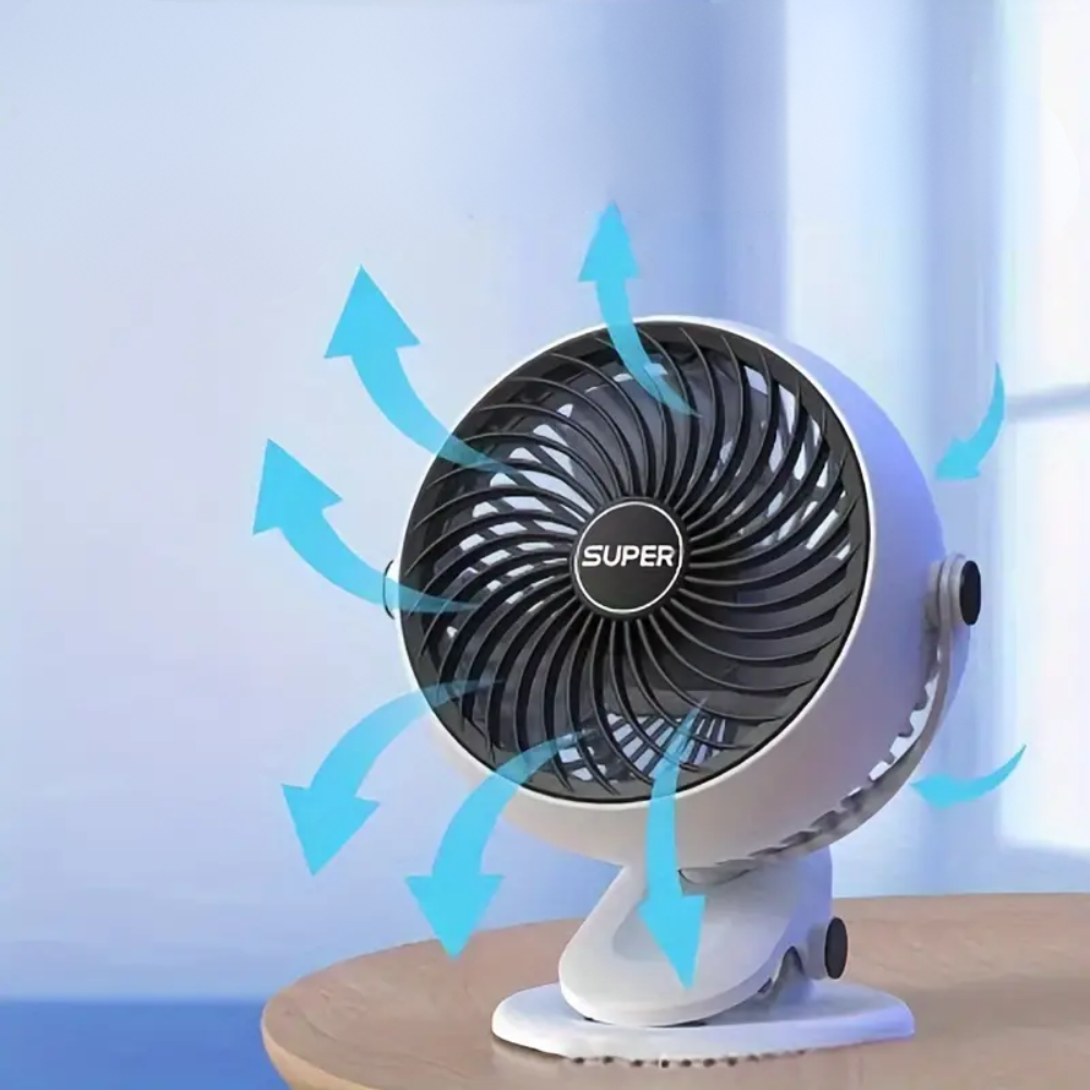 Mini Ventilador Abanico Pinza Recargable 5 Velocidades Fzm01