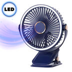 🌬️❄️Mini Ventilador Abanico De Pinza Recargable Led 3 Velocidad