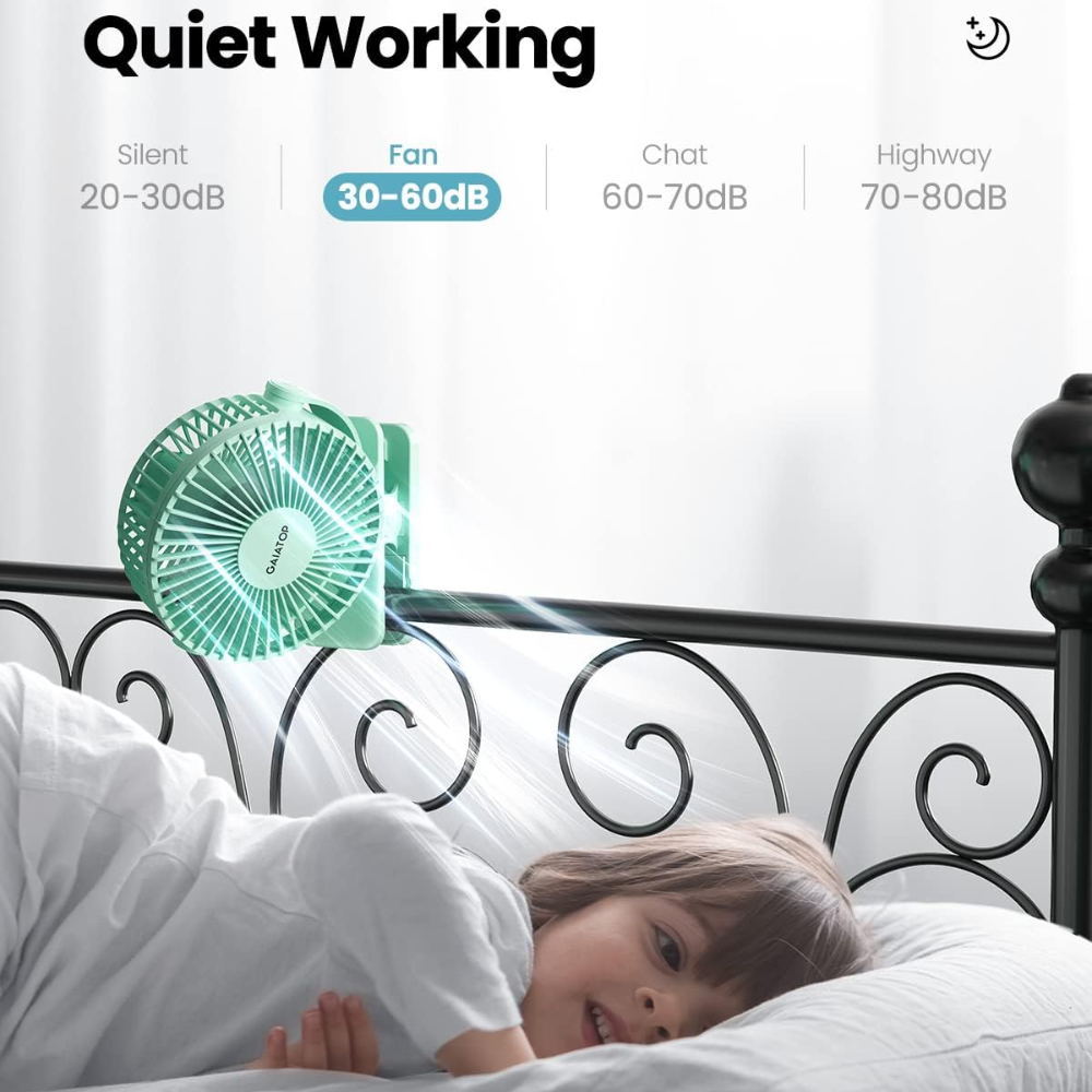 🌬️Mini Ventilador Abanico De Pinza Recargable Usb 3 Velocidad🧊✨