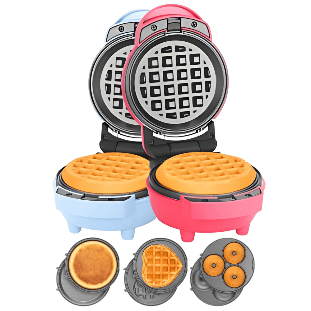 🍩Mini Waflera Donera Crepes Corazones 4 En 1 Antiadherente🎉