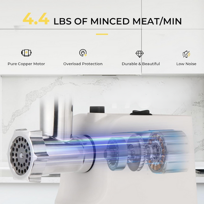 Molino Eléctrico Para Maíz Carne 2500w 6 En 1 Con Embutidor