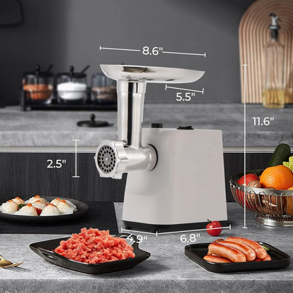 Molino Eléctrico Para Maíz Carne 2500w 6 En 1 Con Embutidor