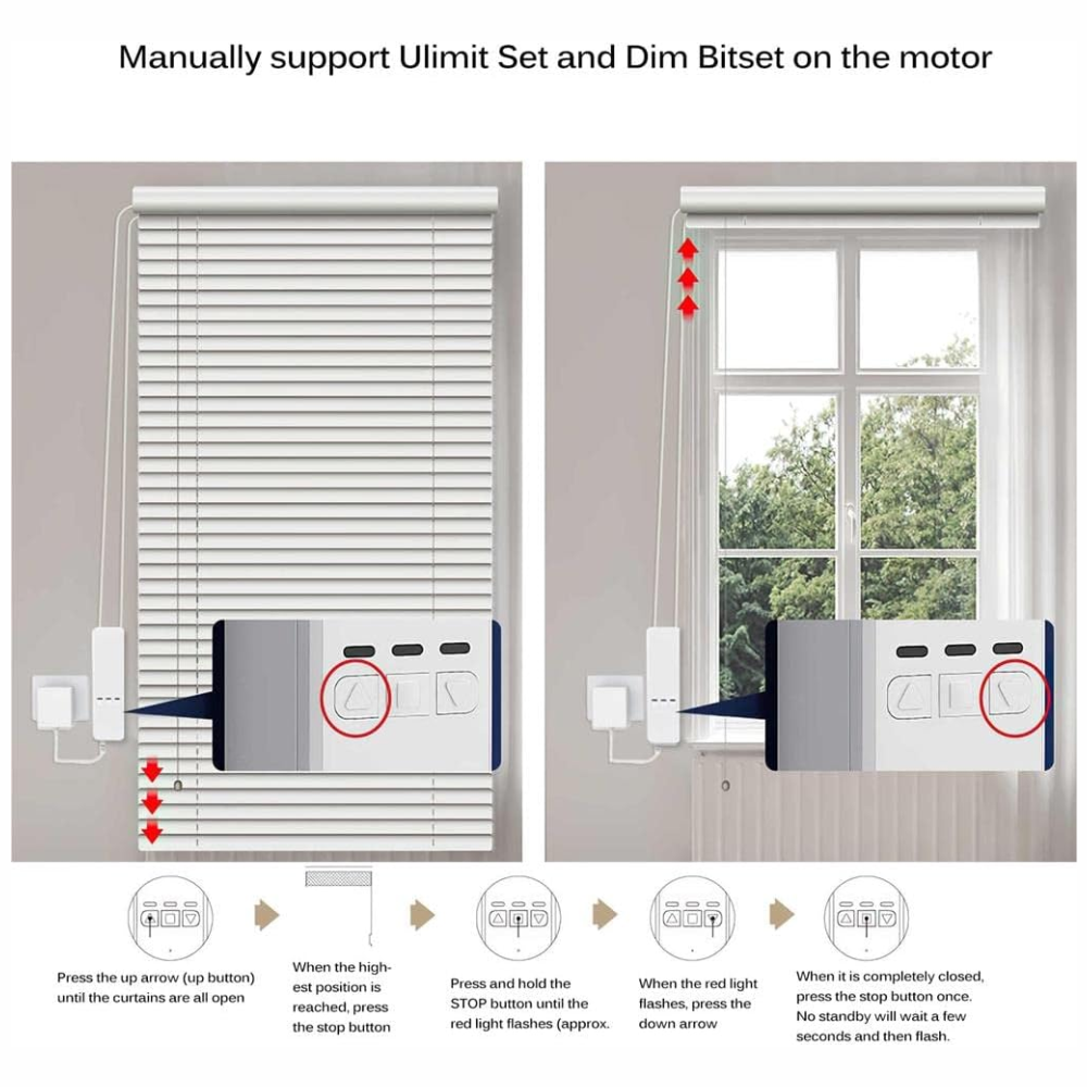 Motor Inteligente Wifi Para Cortinas Persiana Control Remoto