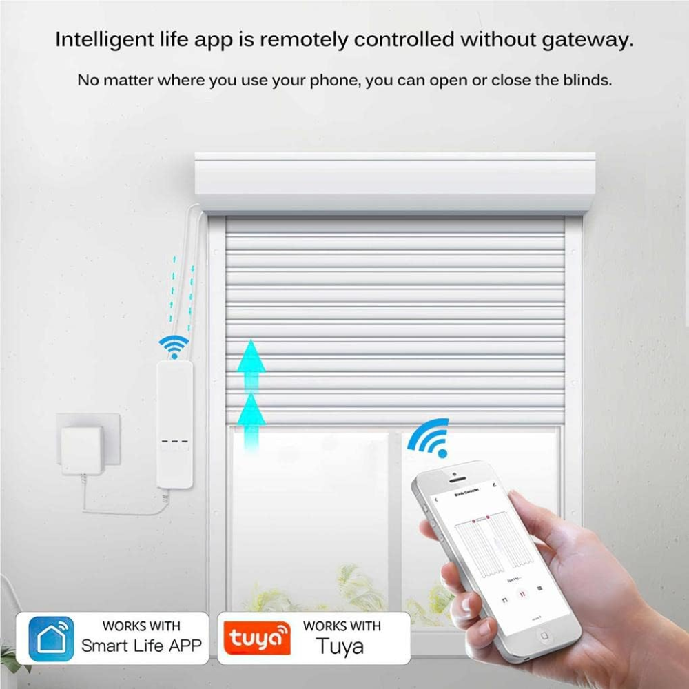 Motor Inteligente Wifi Para Cortinas Persiana Control Remoto