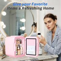 Thumbnail for Mini Nevera Para Maquillaje Cuidado De La Piel Con Espejo Led Nv-4l