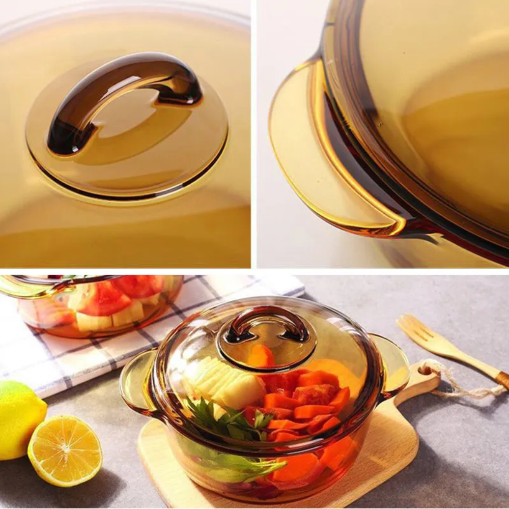 Olla Con Tapa En Vidrio Templado Vitro Luminarc Moderna