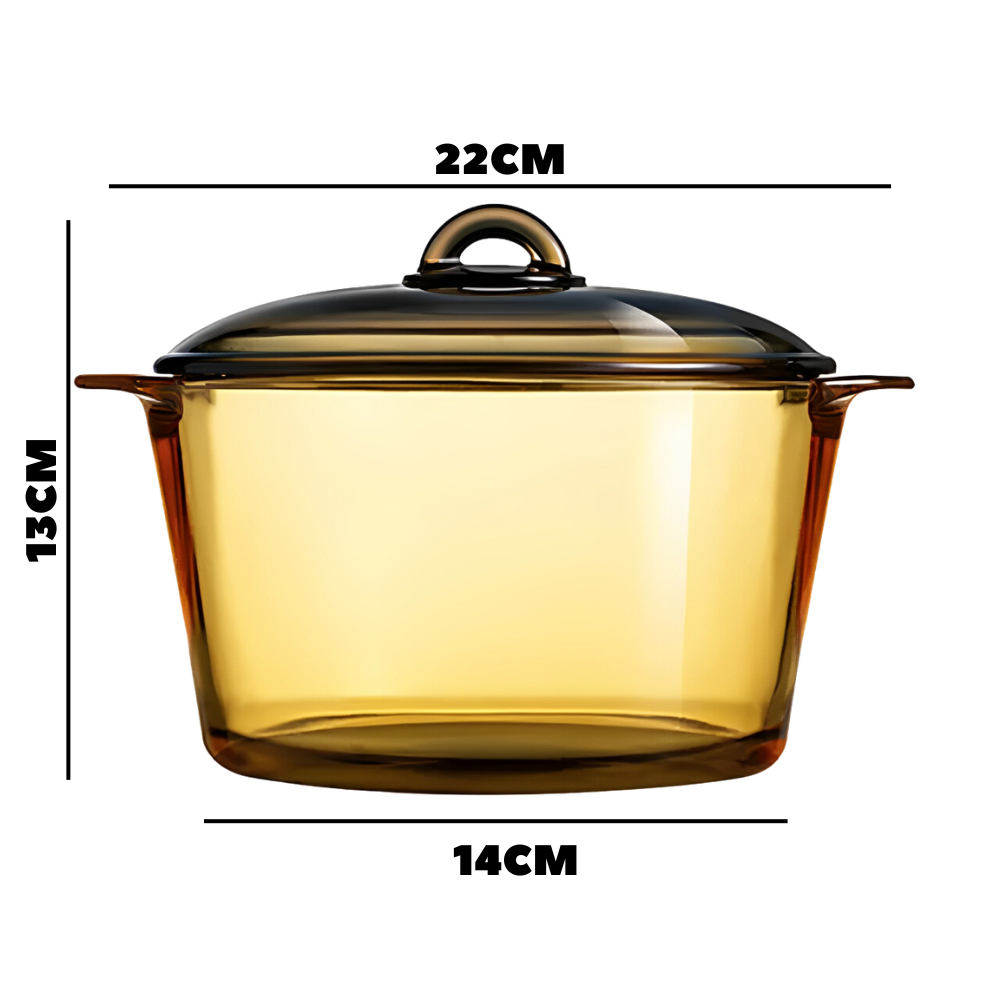 Olla Con Tapa En Vidrio Templado Vitro Luminarc Moderna