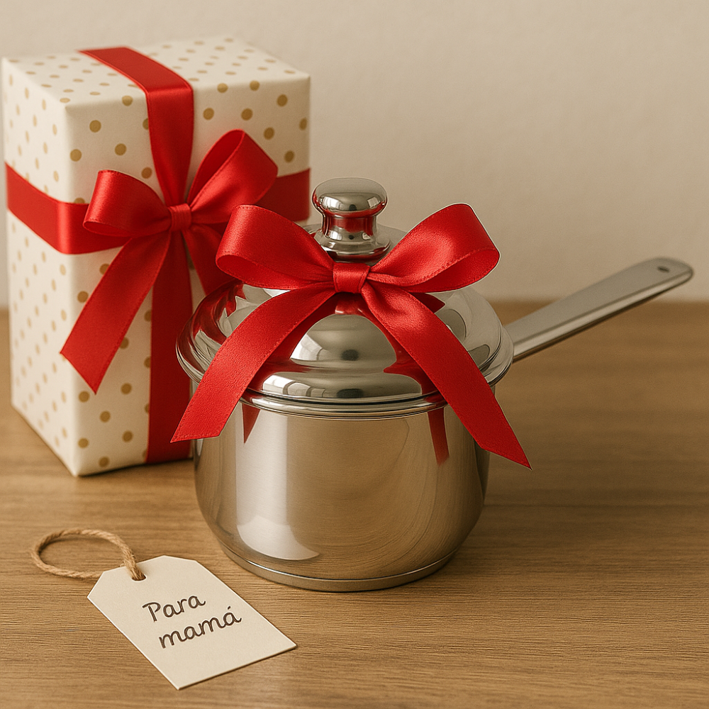 Olla 500ml Acero Quirúrgico Pequeña Con Tapa Inducción