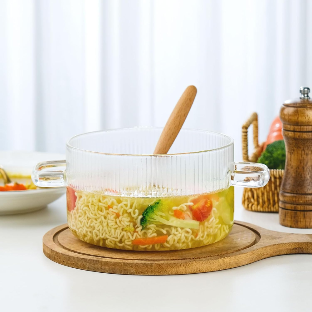 Olla Vidrio 1600 Ml Templado Transparente Resistente Cocina