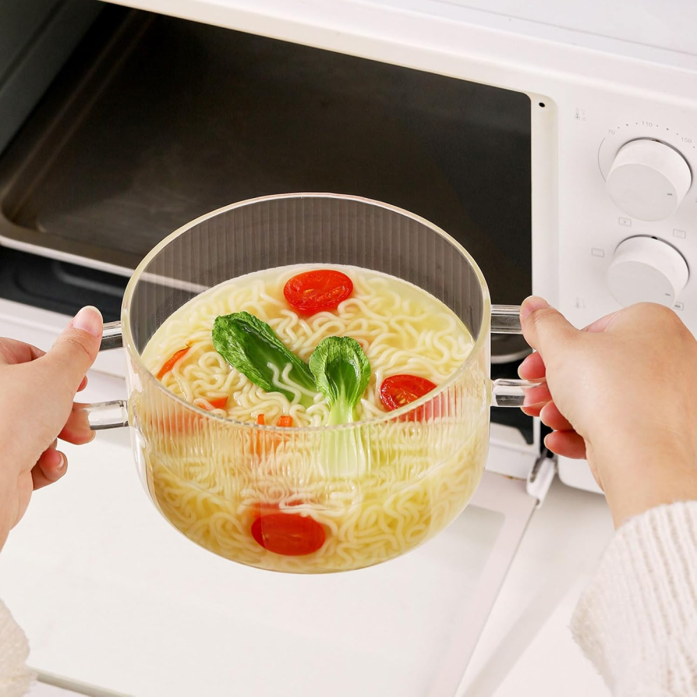 Olla Vidrio 1600 Ml Templado Transparente Resistente Cocina