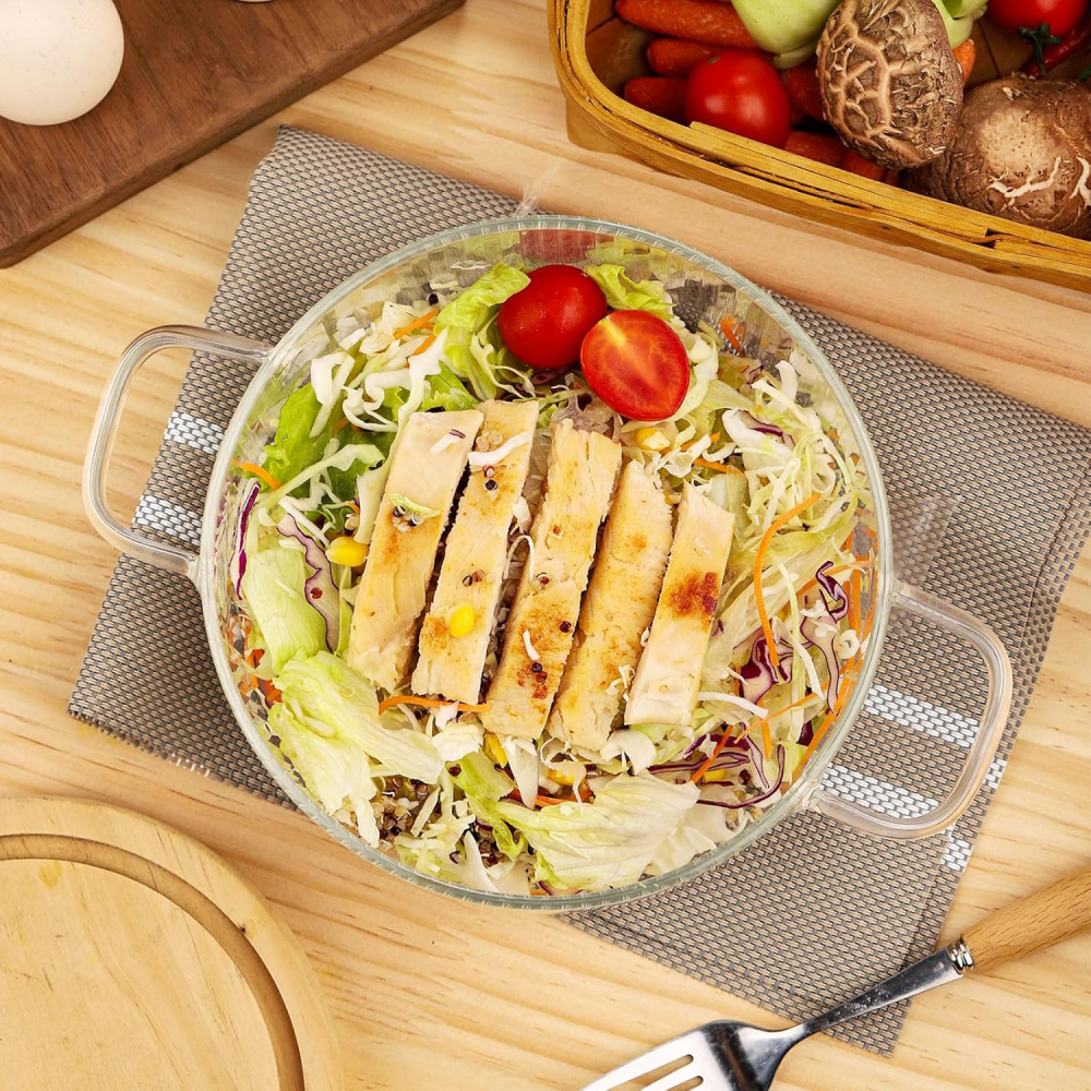 Olla Vidrio 1600 Ml Templado Transparente Resistente Cocina