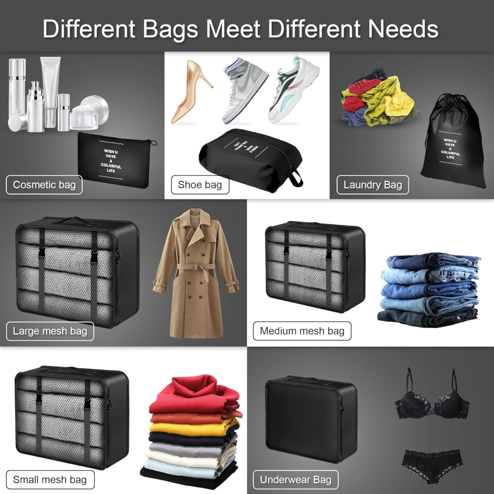 🧳✨Organizador De Ropa Para  Maleta De Viaje 7pcs🌍🚀