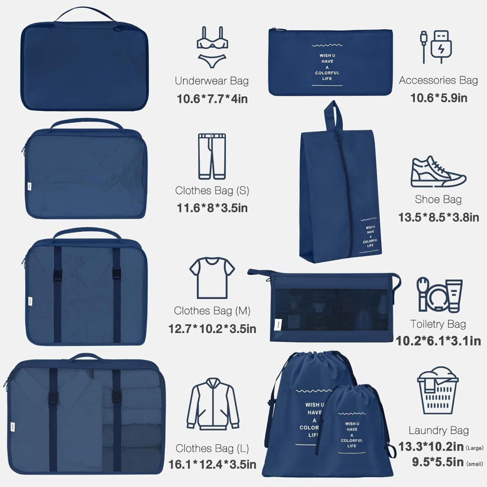 🧳✨Organizador De Ropa Para  Maleta De Viaje 7pcs🌍🚀