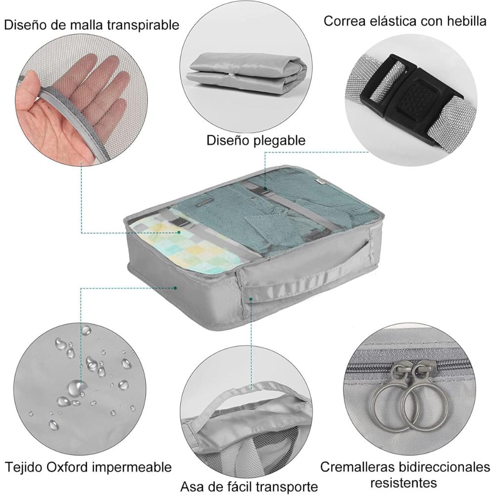 🧳✨Organizador De Ropa Para Viaje O Maleta Kit De 10 Unidades🌟🎒