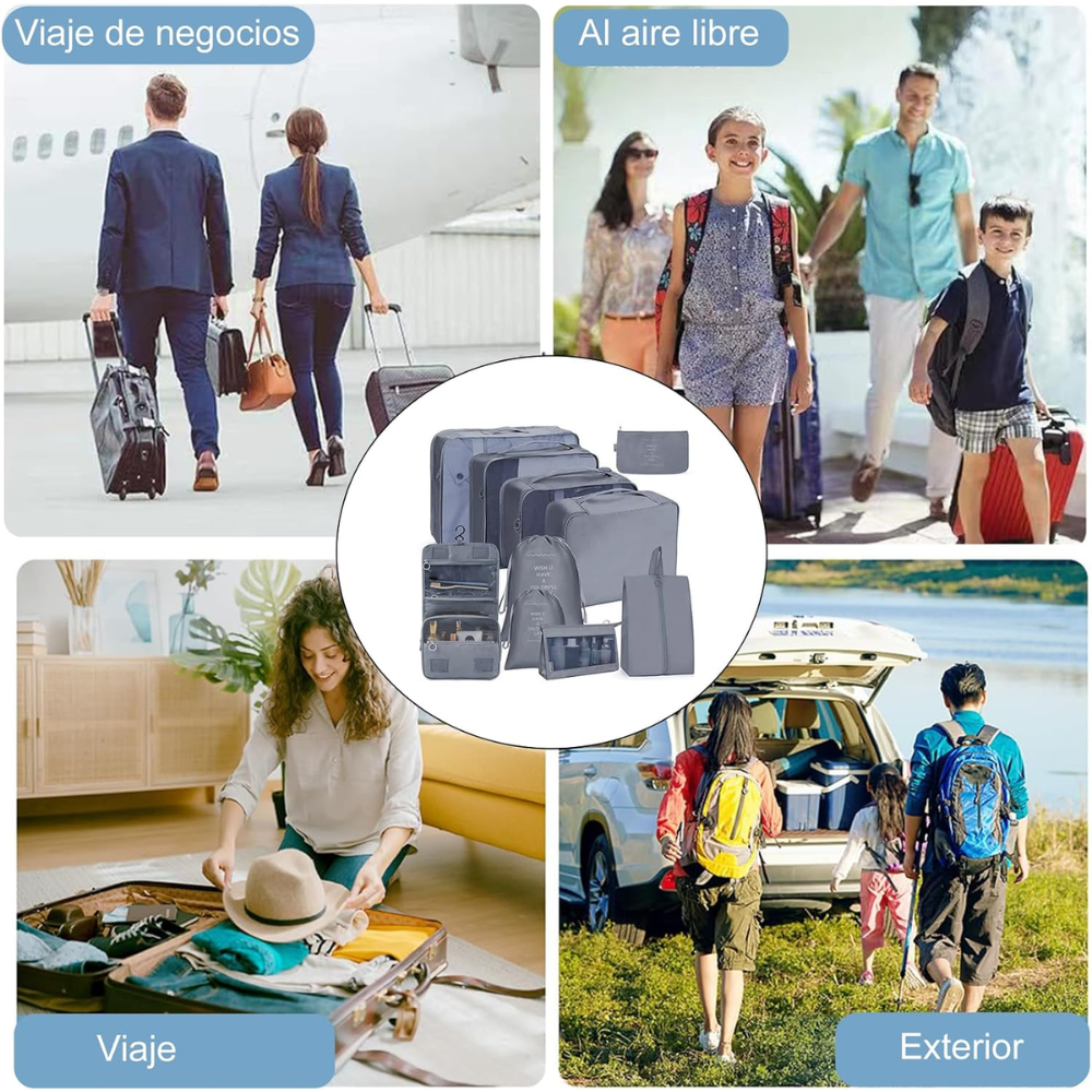 🧳✨Organizador De Ropa Para Viaje O Maleta Kit De 10 Unidades🌟🎒