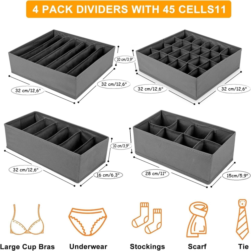 🧦✨Organizador Para Ropa Interior Divisor Para Cajones Sn04👙🧤