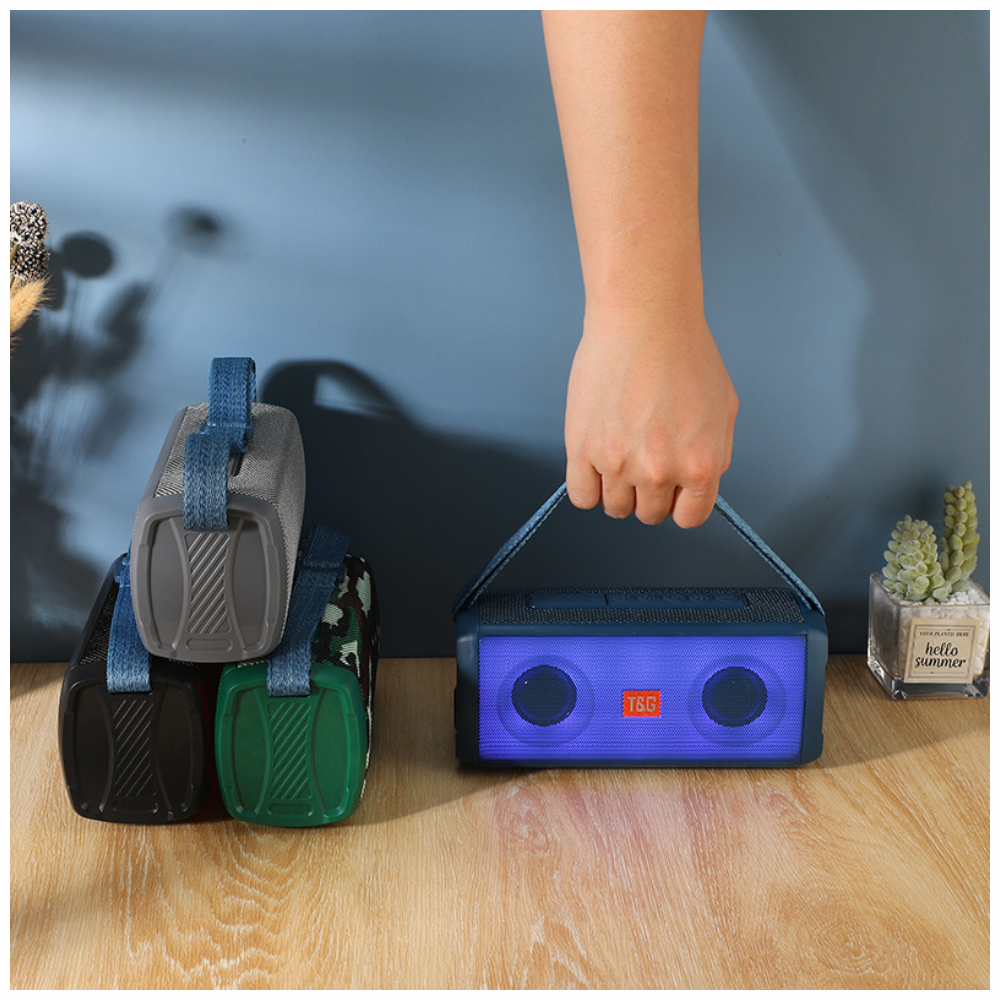 Parlante Bluetooth Altavoz Portatil Tg-345 Tws Luces Led 10w